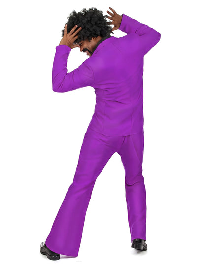 Disfraz violeta disco adulto