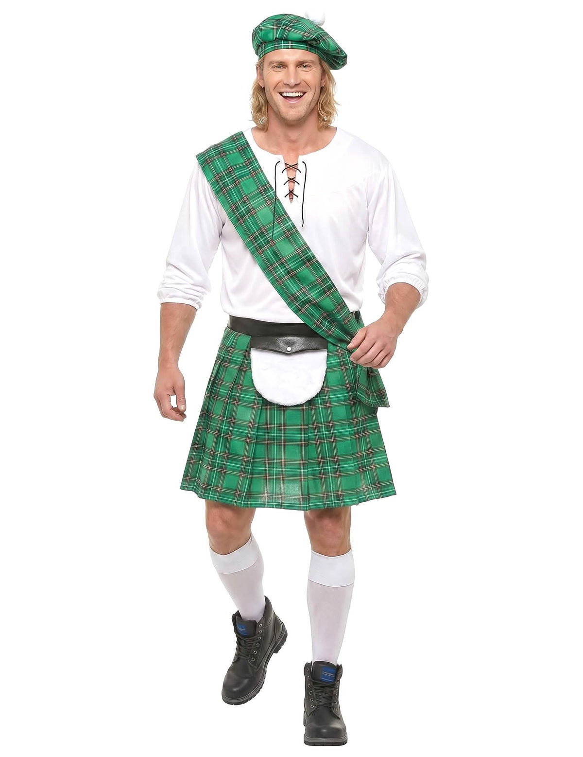 Disfraz escocés verde hombre