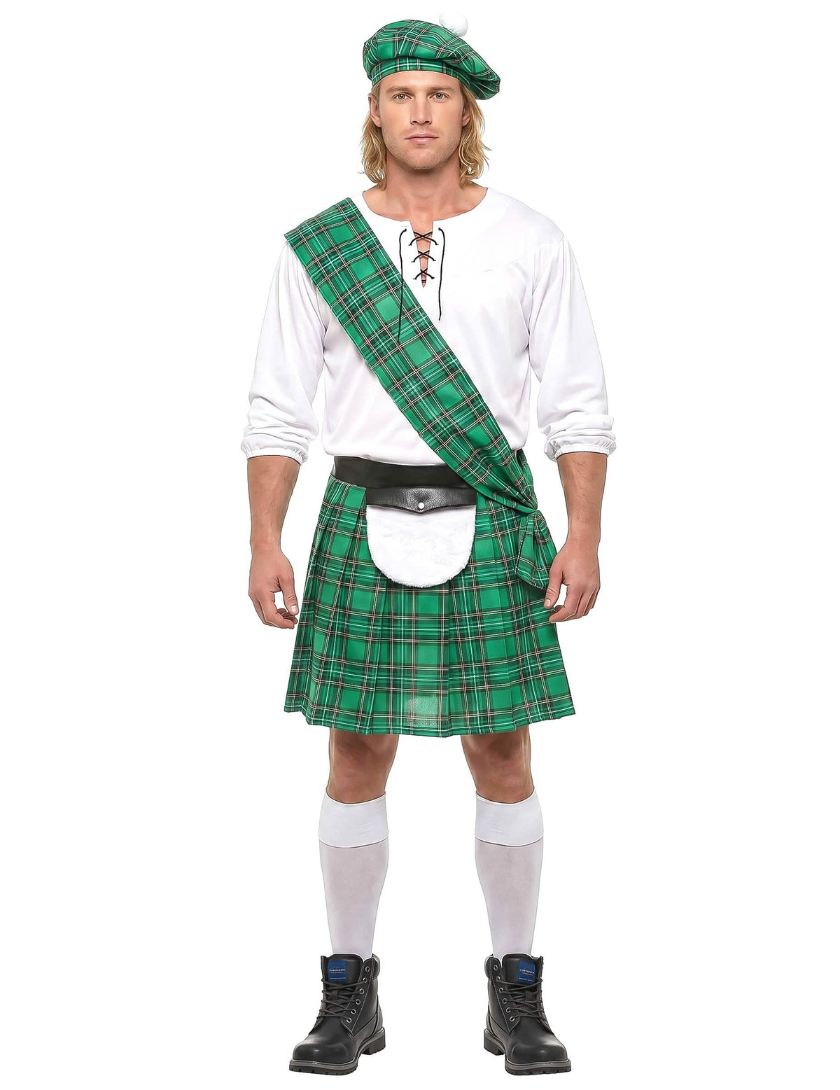 Disfraz escocés verde hombre