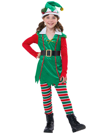 Disfraz de elfo de Navidad - Deluxe Niña