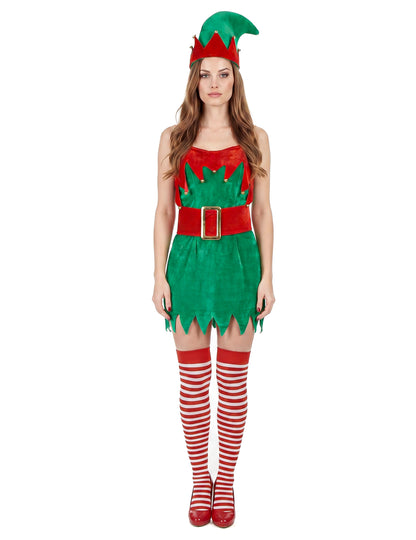Disfraz de duende de Navidad para mujer
