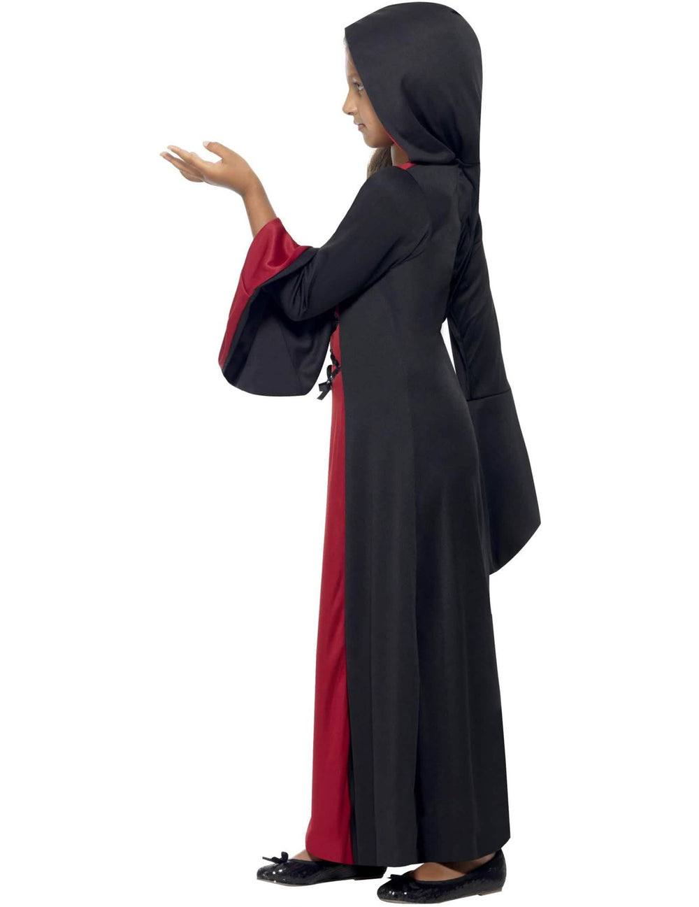 Vista de perfil del disfraz encantador de halloween