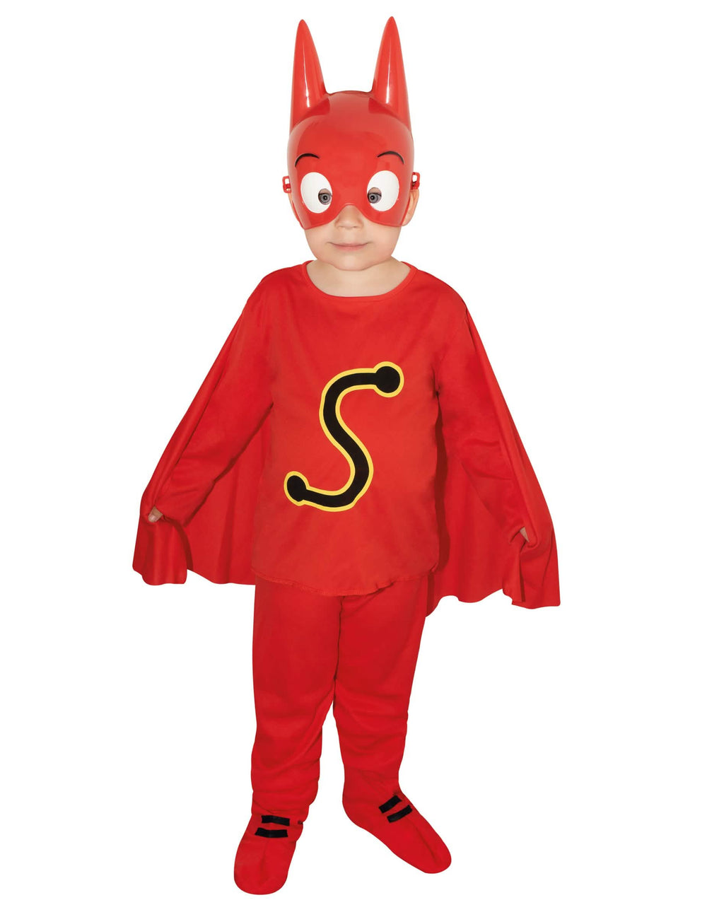 Disfraz y máscara de SamSam para niño rojo con capa
