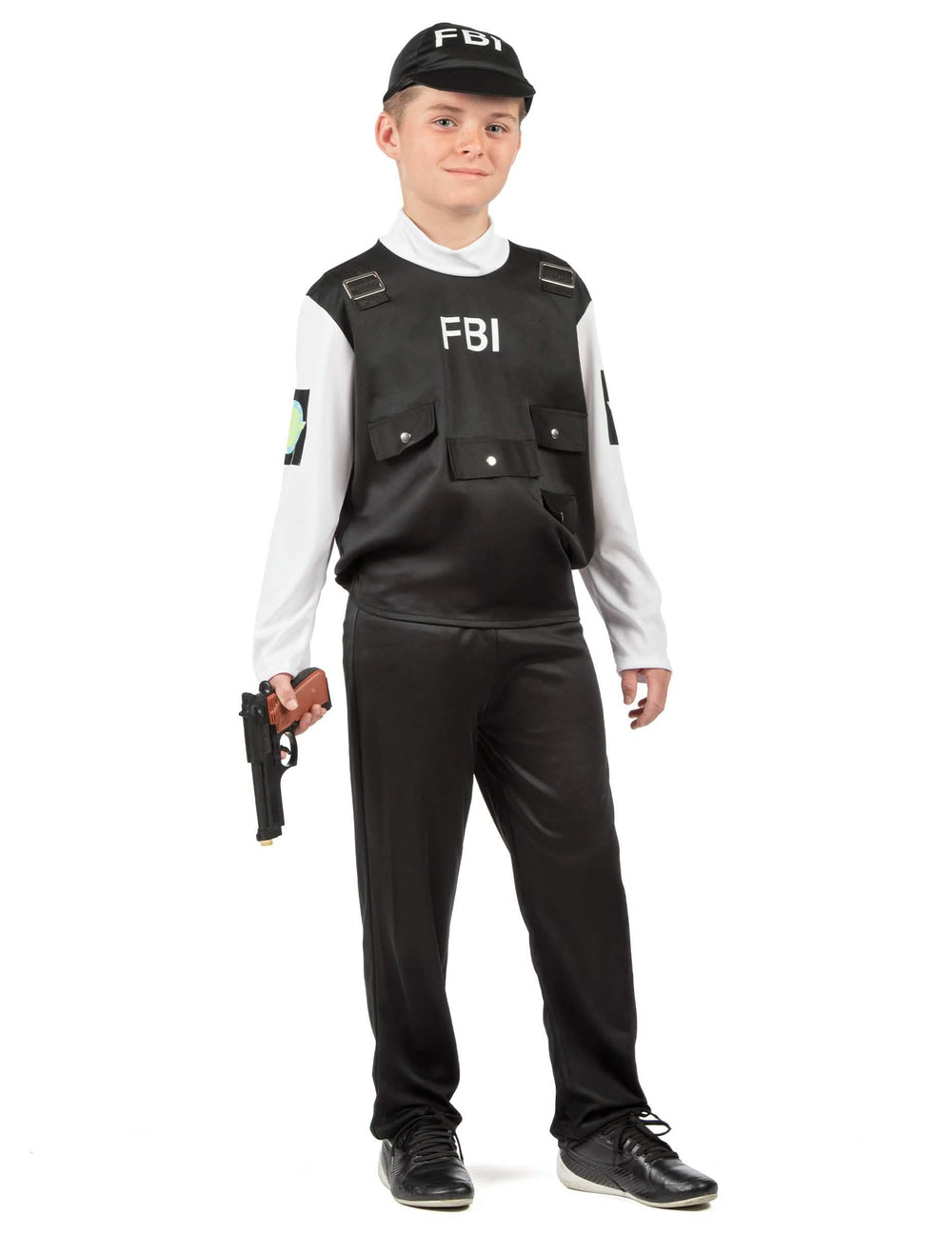 Vista de cuerpo entero del disfraz FBI para niño