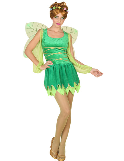 Disfraz hada sexy verde mujer