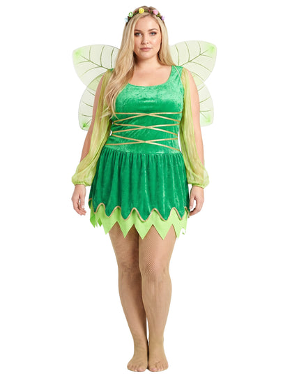 Disfraz hada sexy verde mujer
