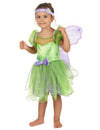 Déguisement fée verte sequins pour fille vert et violet avec ailes et bandeau