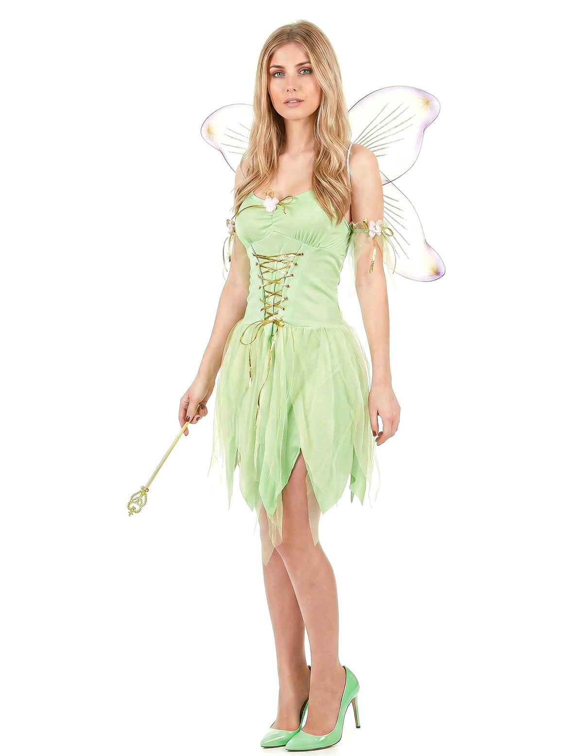 Disfraz de hada verde corset para mujer