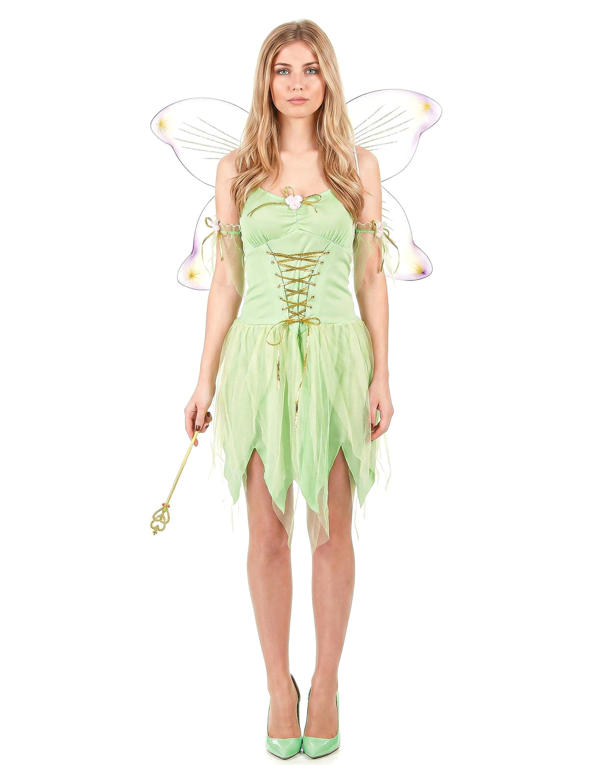 Disfraz de hada verde corset para mujer