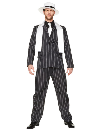 Vue de face du déguisement gangster pour homme