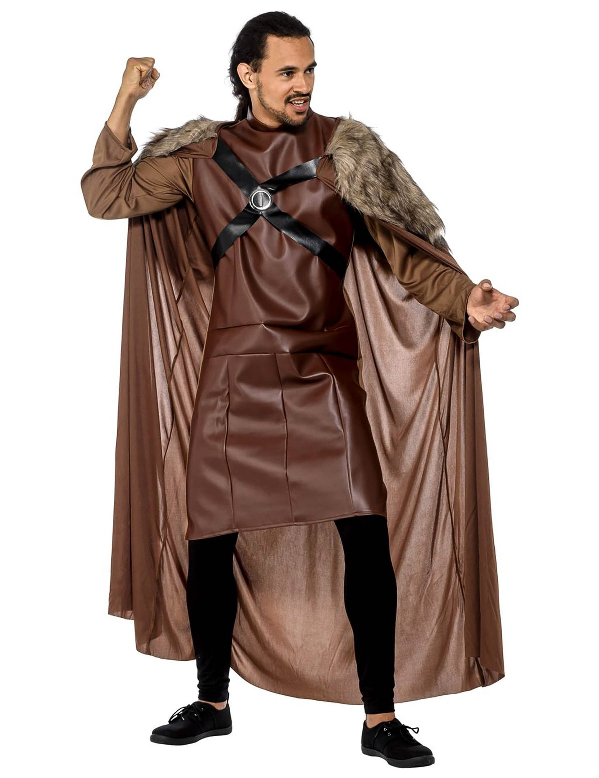 Vista general del disfraz de guardián medieval para hombre