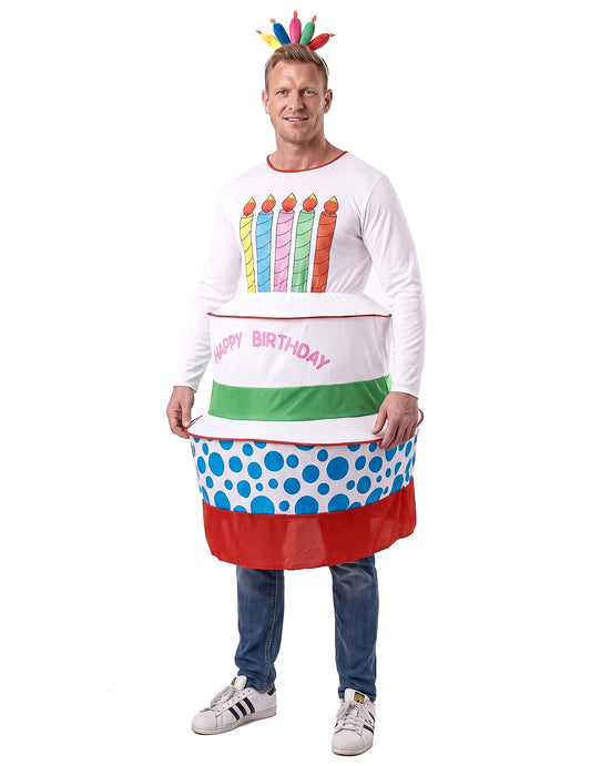Disfraz tarta de cumpleaños para hombre