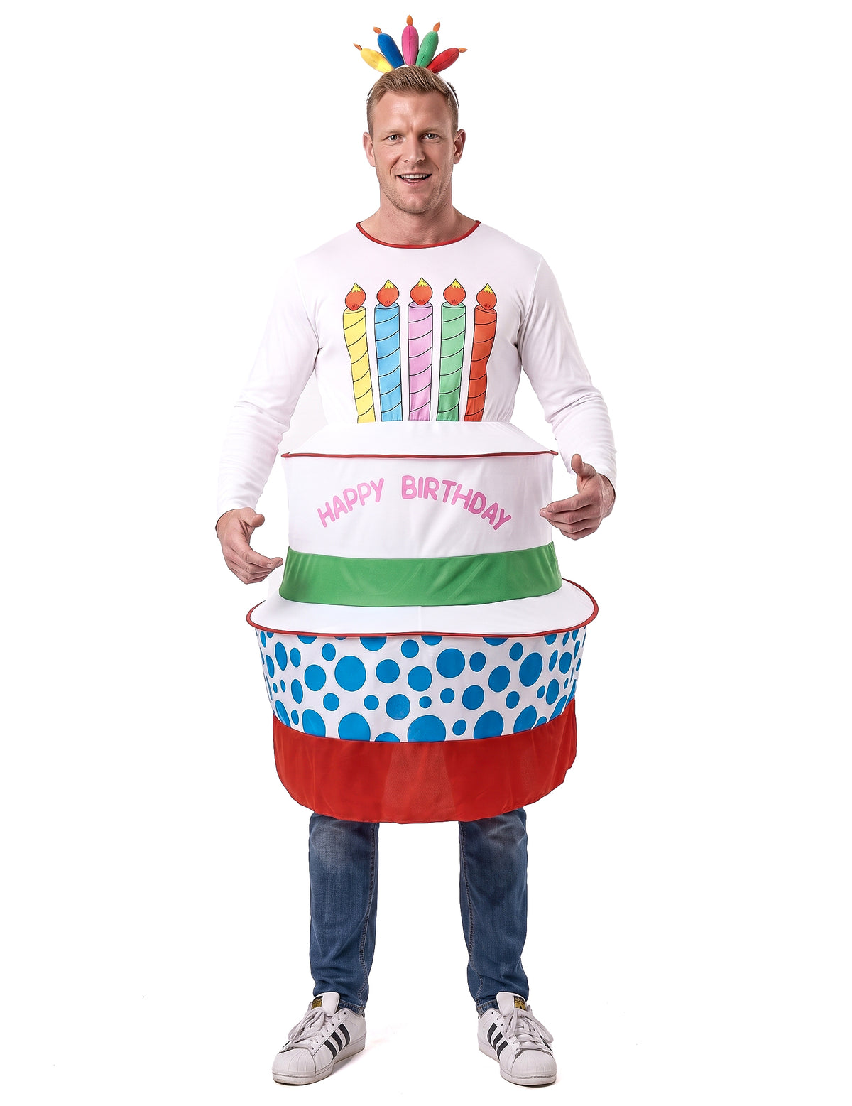 Disfraz tarta de cumpleaños para hombre