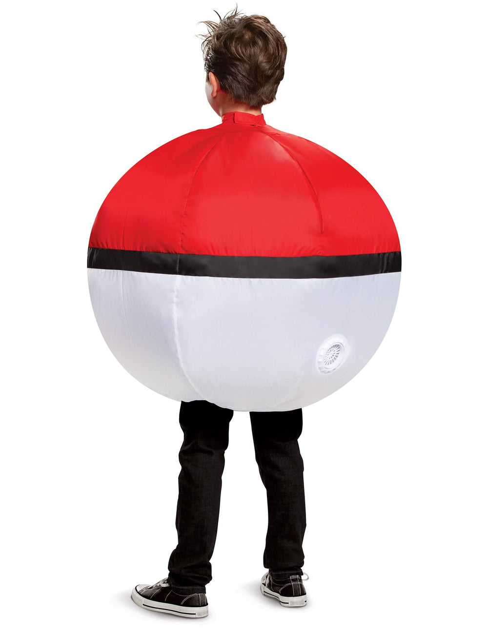 Vue de dos du déguisement gonflable Pokéball Pokémon pour enfant