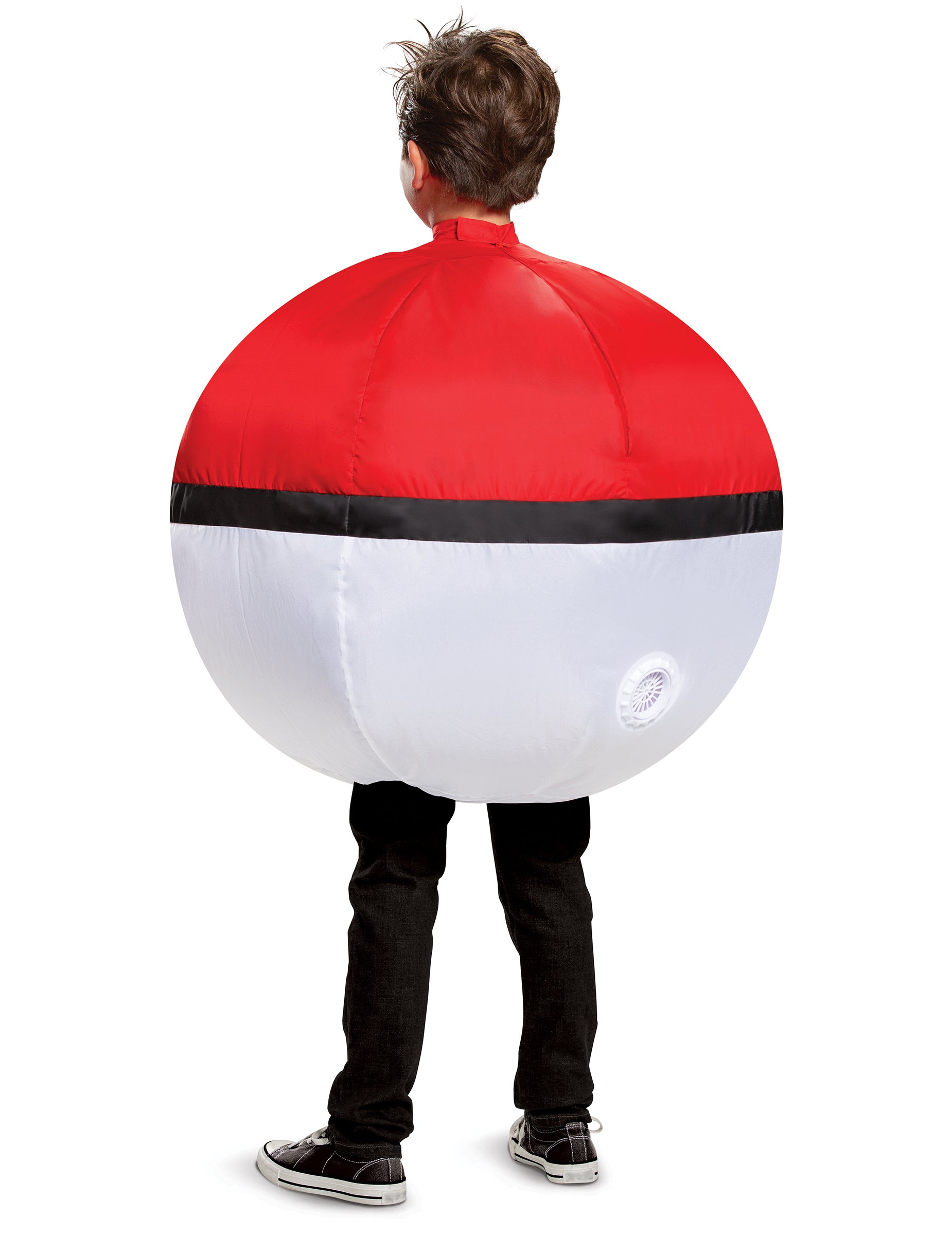 Vue de dos du déguisement gonflable Pokéball Pokémon pour enfant