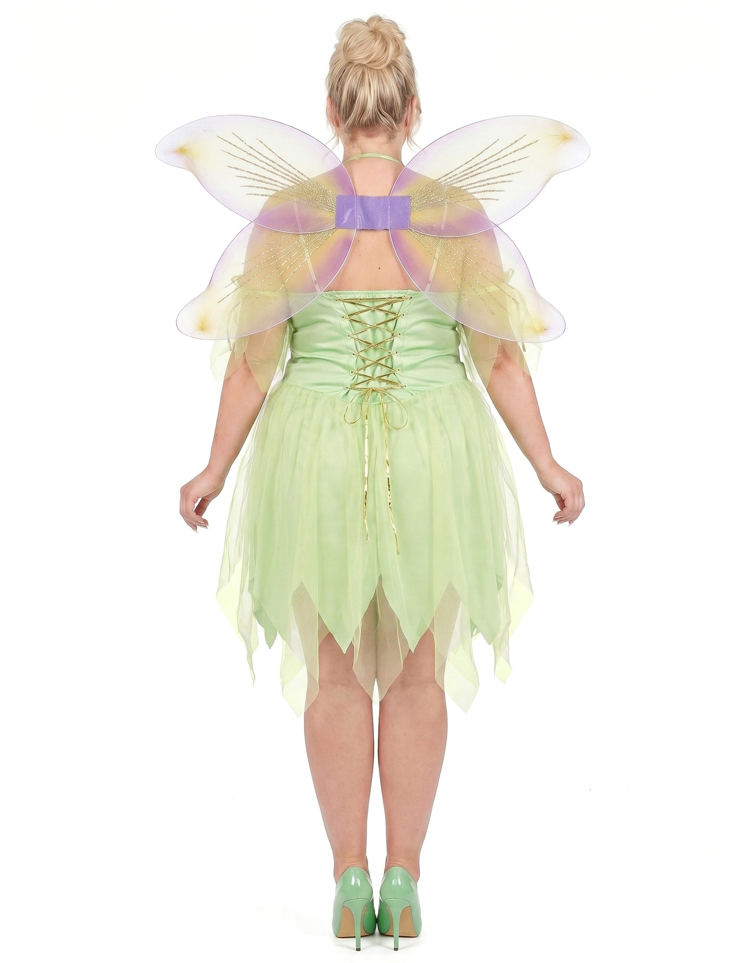 Disfraz sexy de hada verde talla grande para mujer