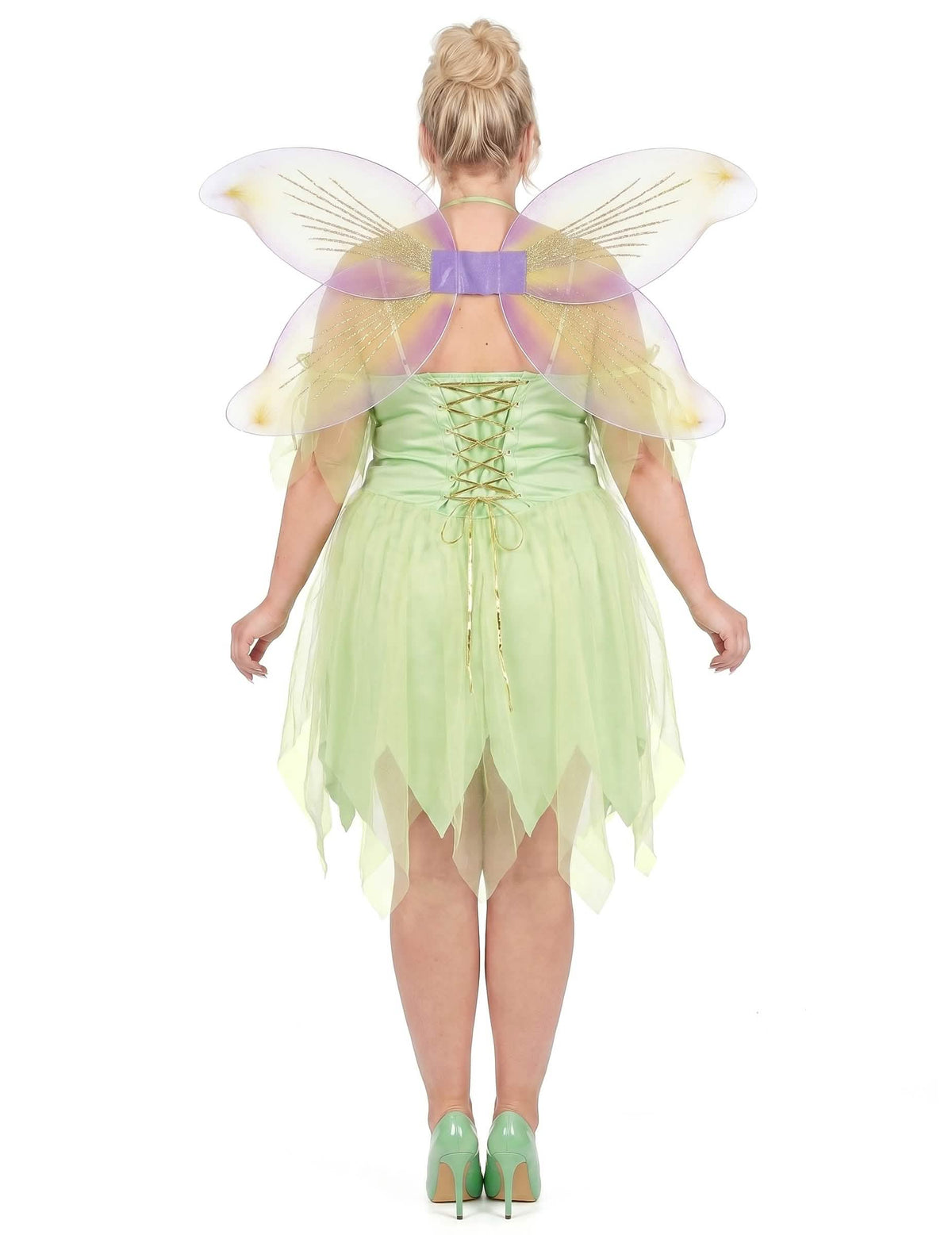 Disfraz sexy de hada verde talla grande para mujer