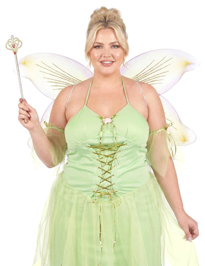 Disfraz sexy de hada verde talla grande para mujer