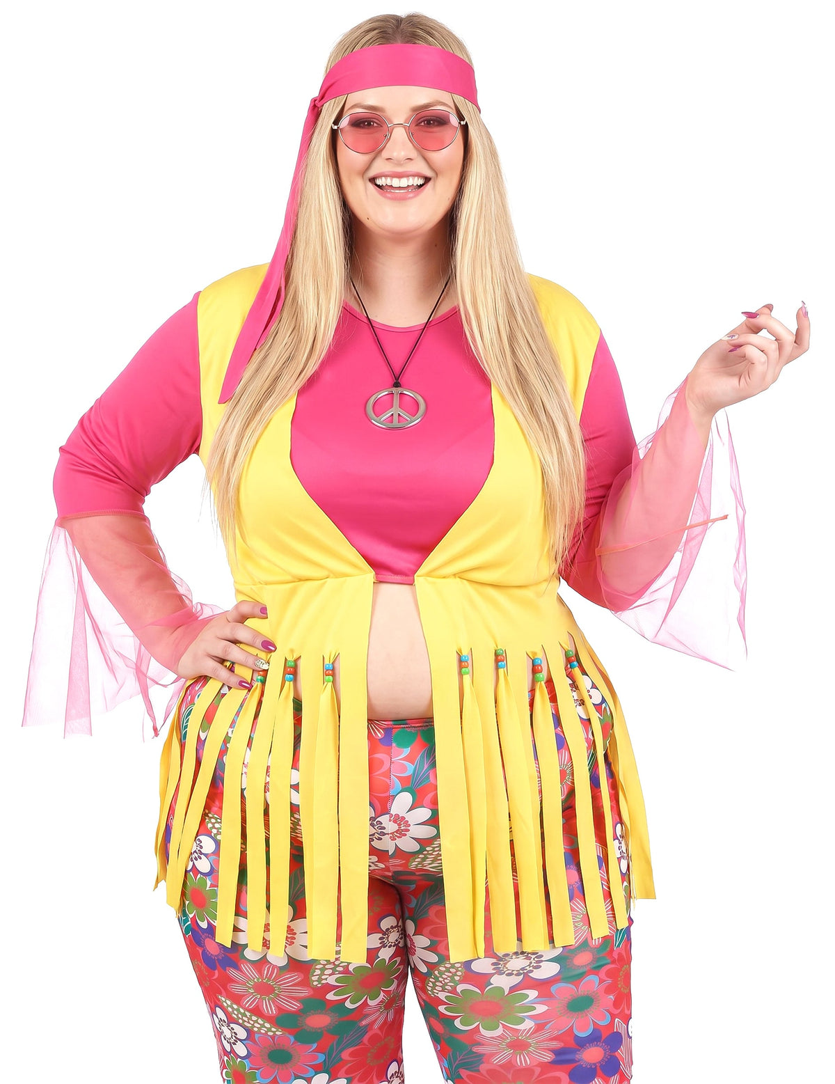 Disfraz de hippie para mujer talla grande
