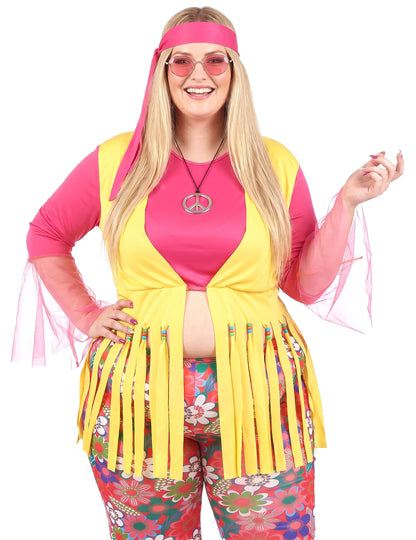 Disfraz de hippie para mujer talla grande