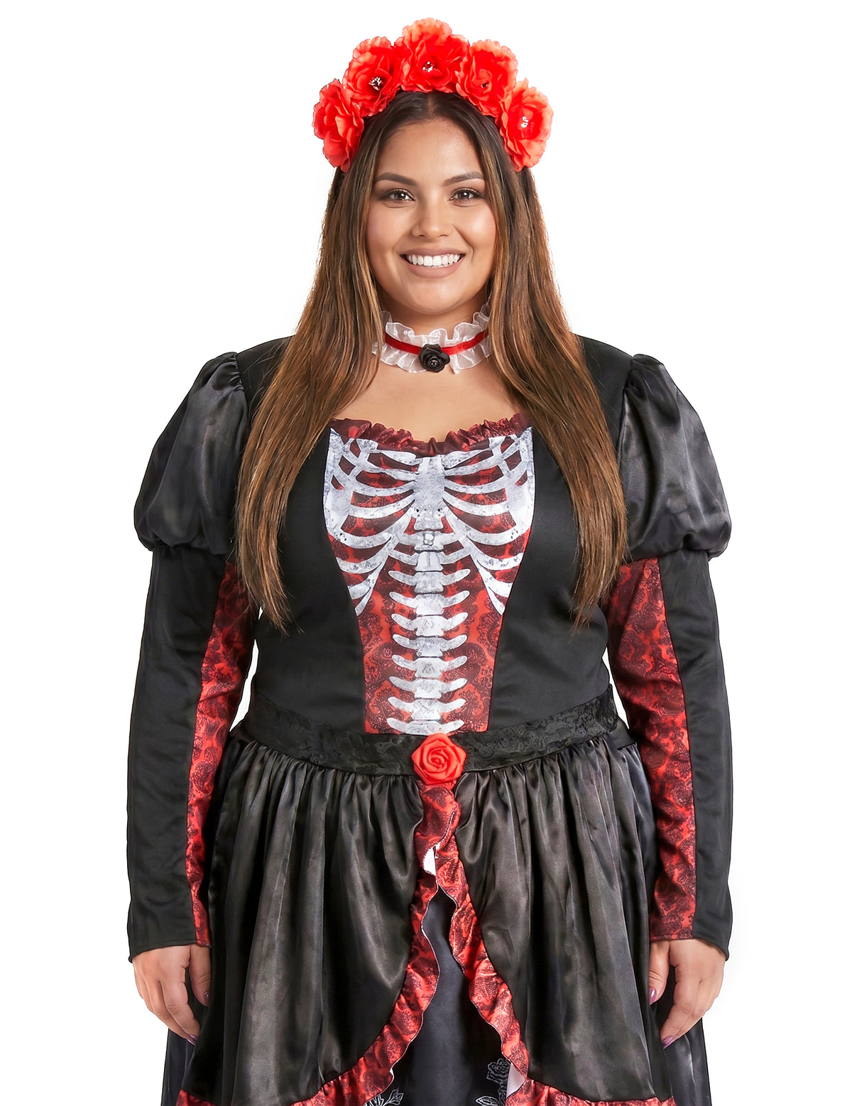 Disfraz de día de los muertos para mujer talla grande
