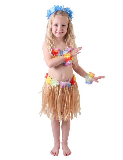 Disfraz de hawaiana natural niña