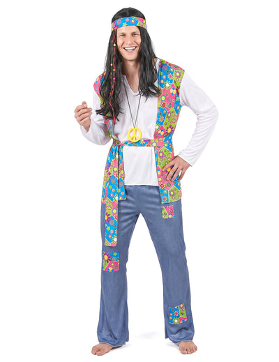 Disfraz hippie para hombre años 60