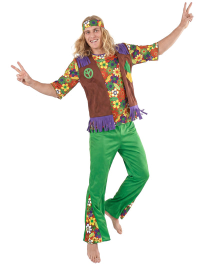 Disfraz hippie flower power hombre