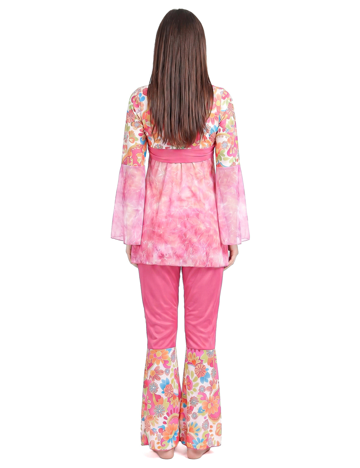 Disfraz de hippie para mujer manga transparente