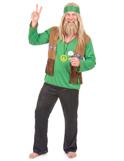 Disfraz de hippie verde