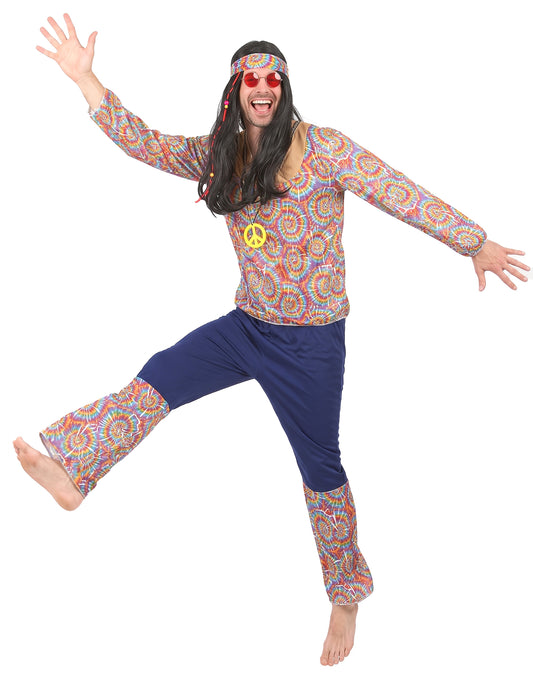 Disfraz hippie zen hombre