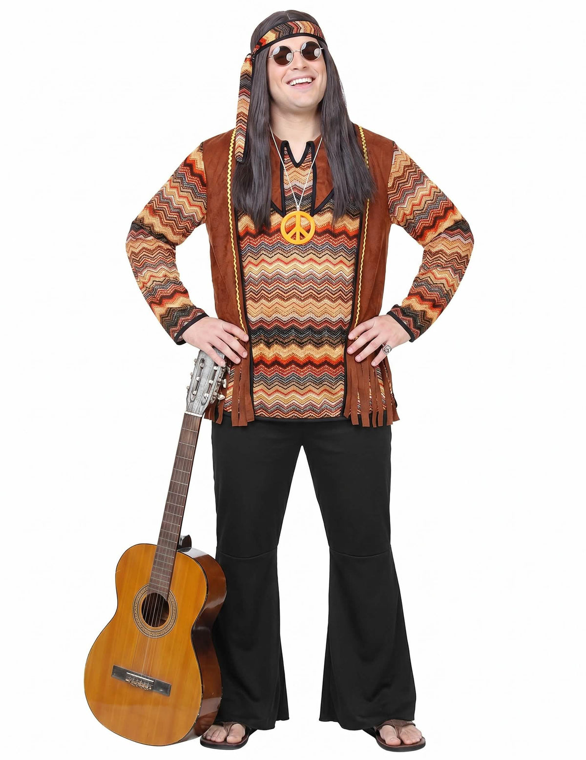 Disfraz hippie natural hombre