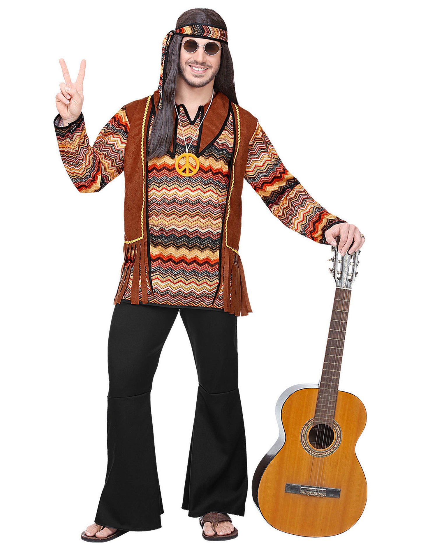 Disfraz hippie natural hombre