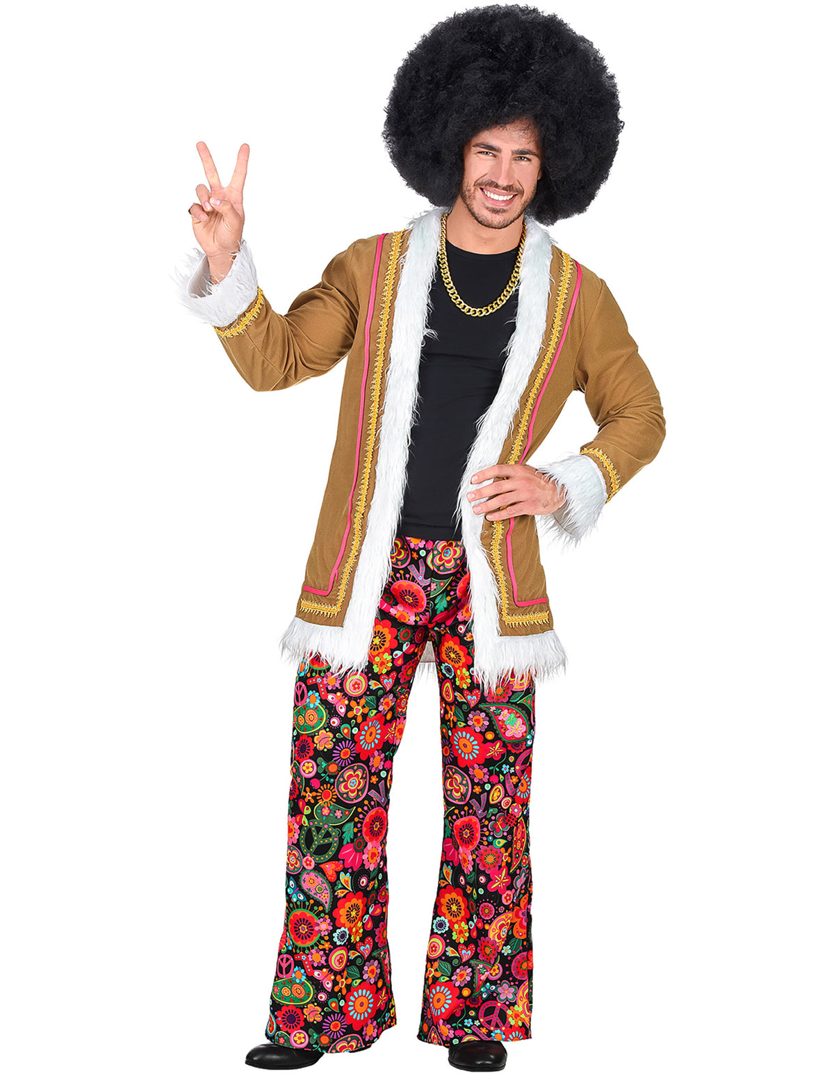 Disfraz hippie woodstock hombre