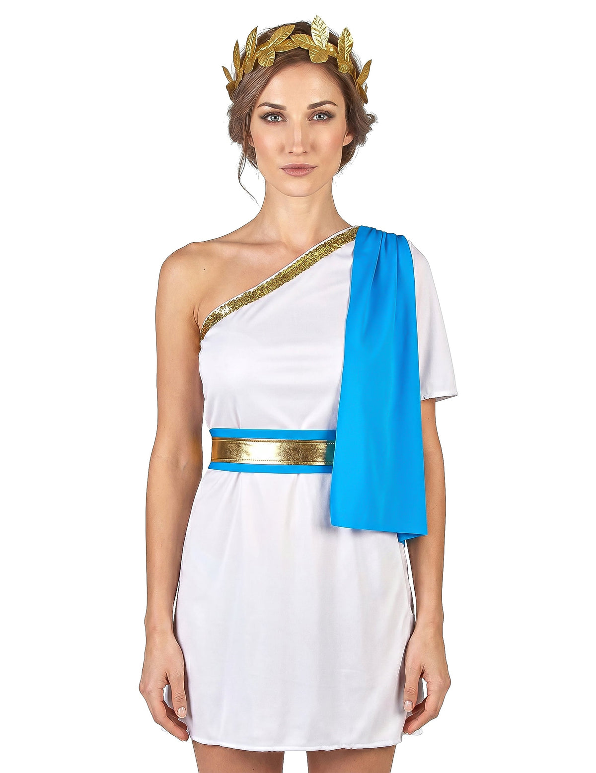 Disfraz emperatriz griega azul mujer