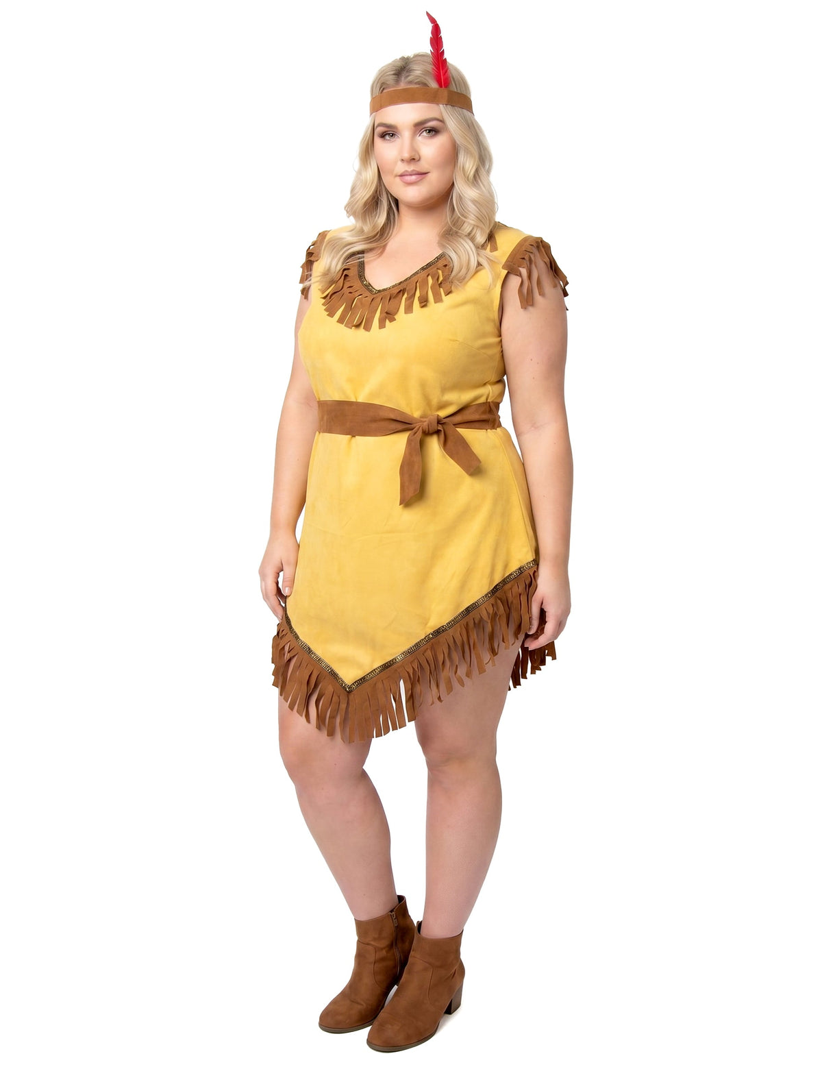Disfraz asimétrico indio mujer talla grande