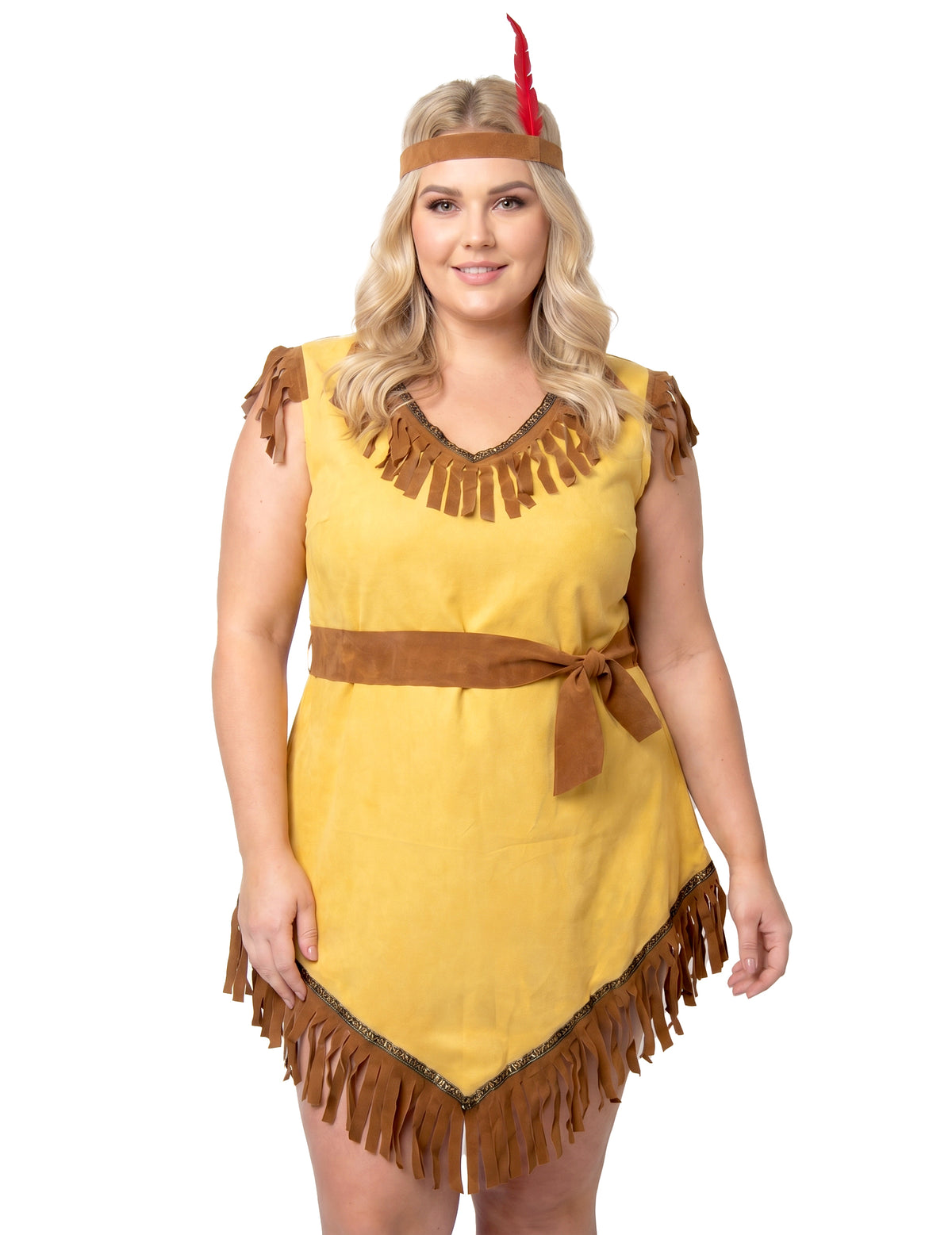 Disfraz asimétrico indio mujer talla grande