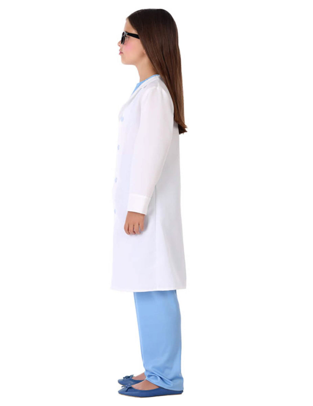 Vista de perfil del disfraz de doctor para niño