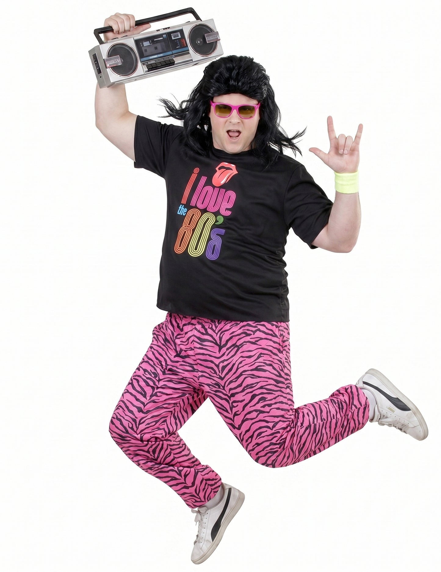 Disfraz traje jogging "I love 80's" talla grande hombre