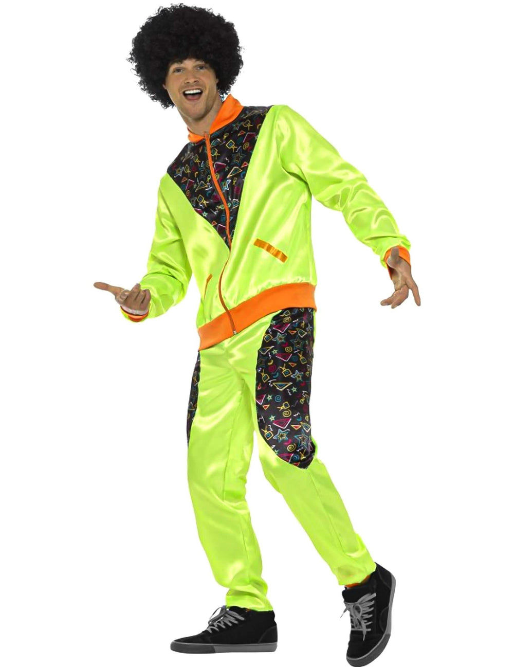 Vista de perfil del disfraz de jogging retro para hombre
