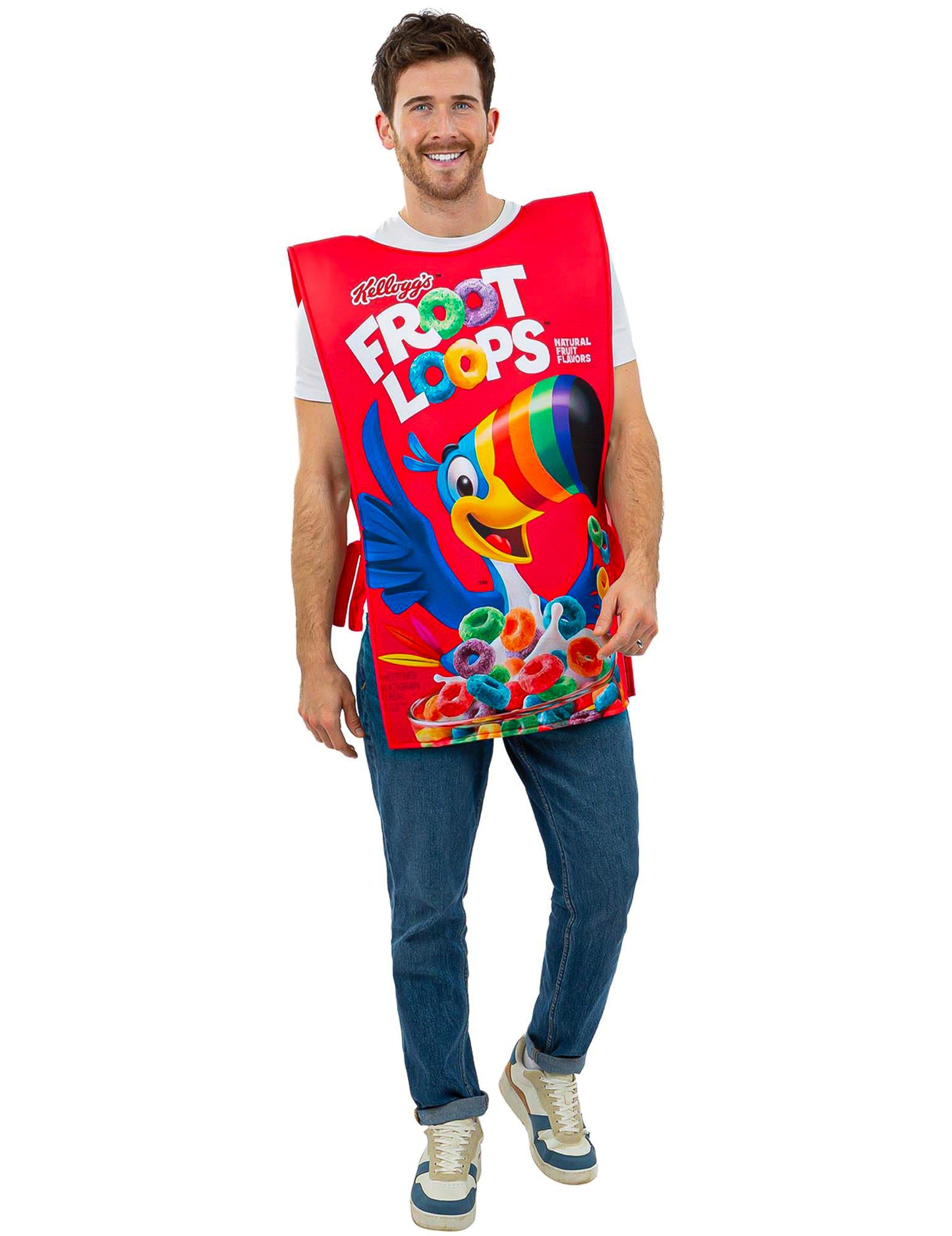 Disfraz de caja de cereales Kellogg's™ Froot Loops para adulto