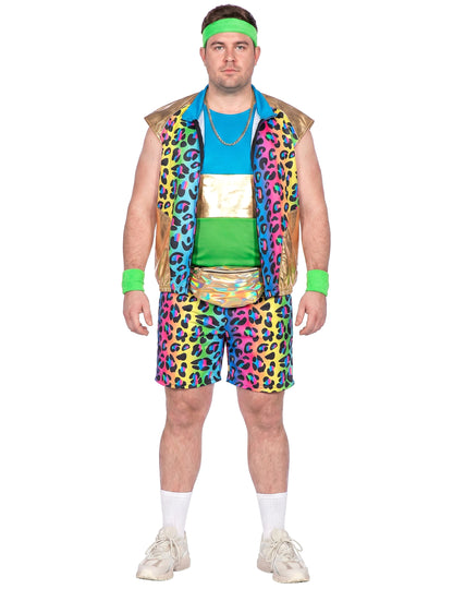 disfraz kitsch de pantera multicolor para hombre