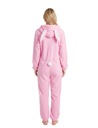 Vue de dos du déguisement de lapin pour femme