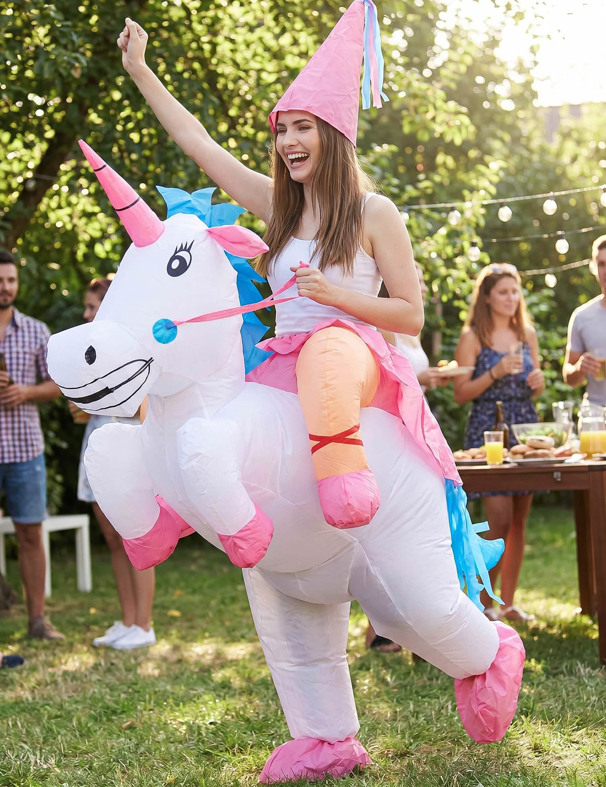 Disfraz de unicornio hinchable adulto