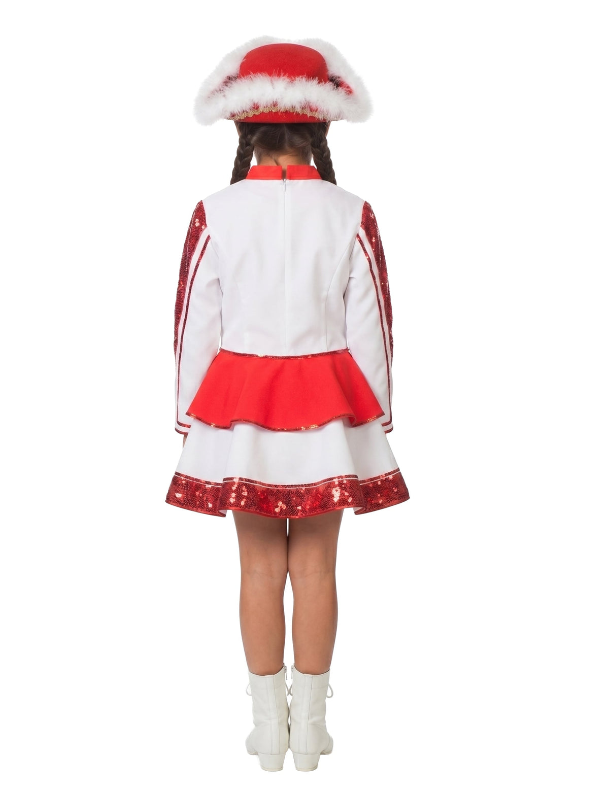 Disfraz de Majorette de gabardina roja para niña