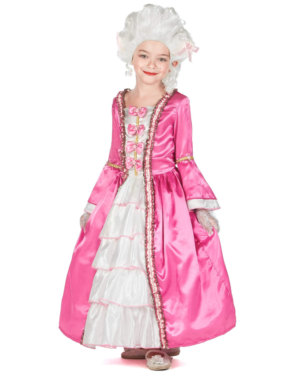 Disfraz de María Antonieta para niño rosa y blanco