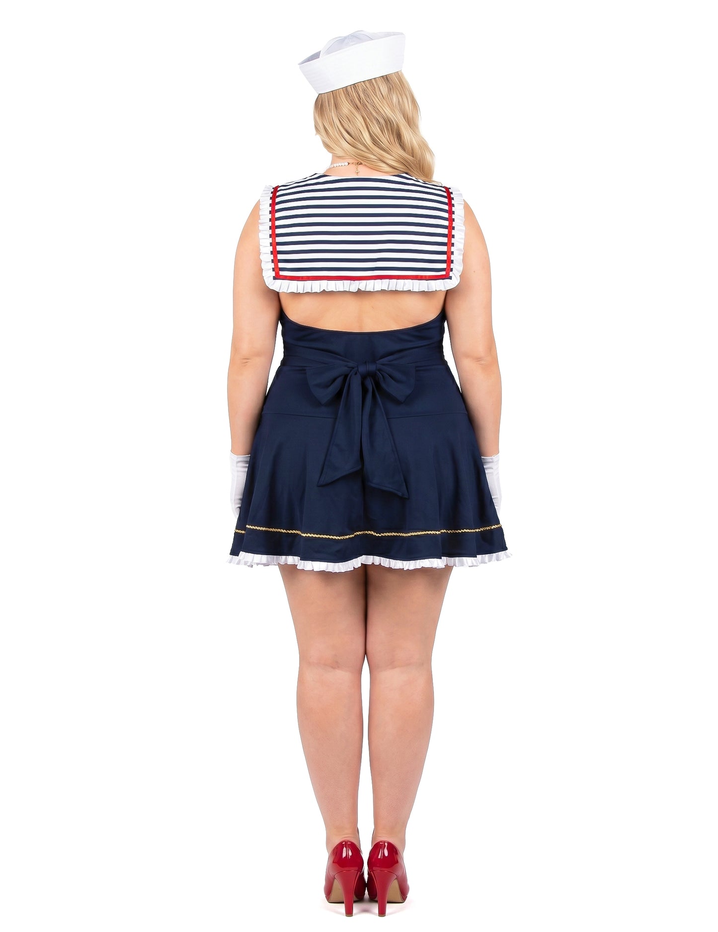 Disfraz de marinera sexy de lujo para mujeres talla grande