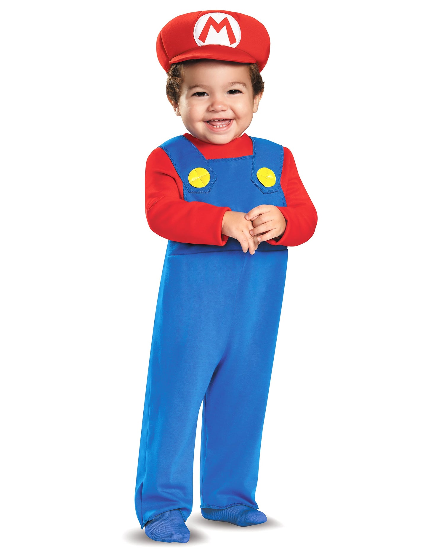 Déguisement Mario pour bébé bleu et rouge avec casquette