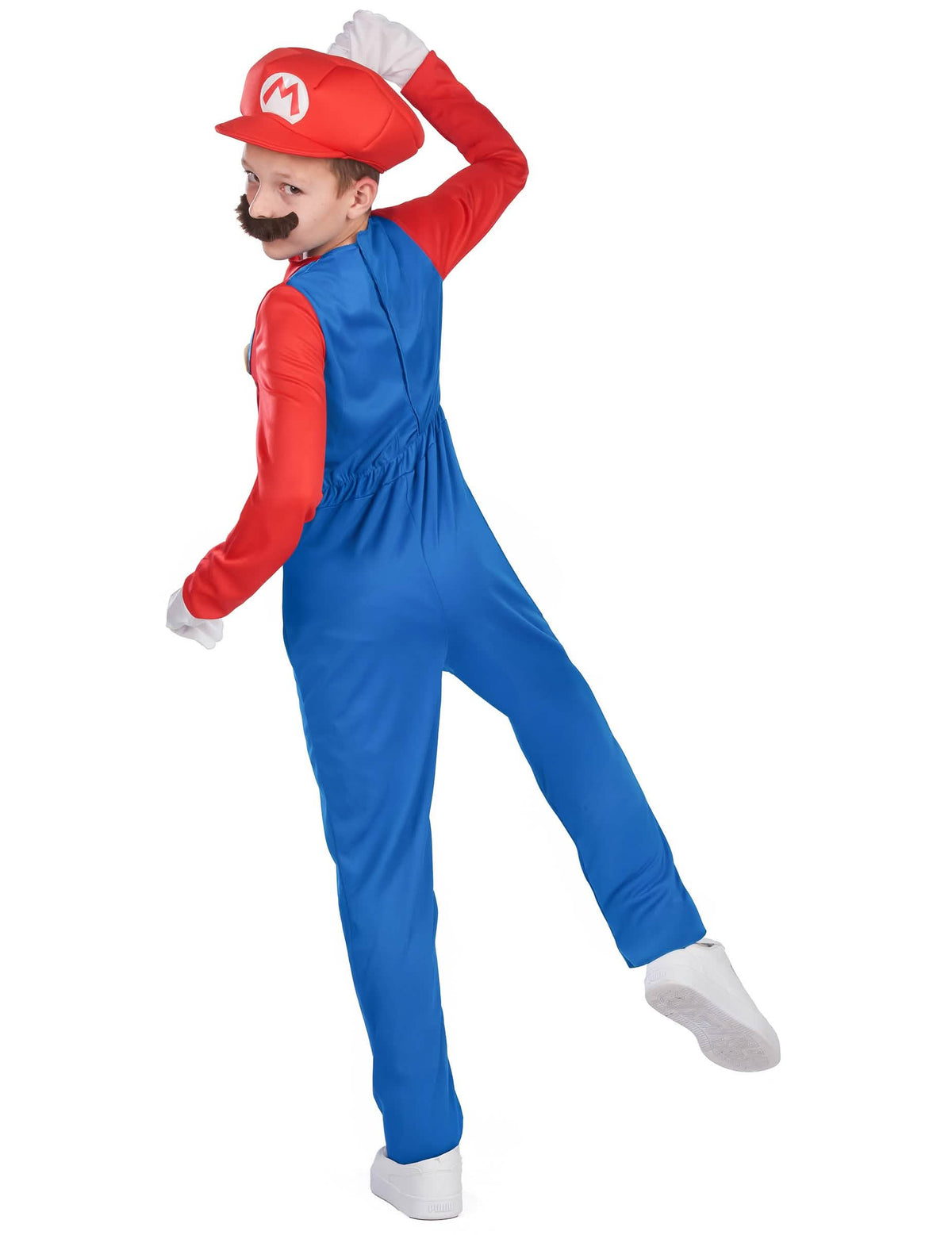 Vista trasera del disfraz mono de Mario