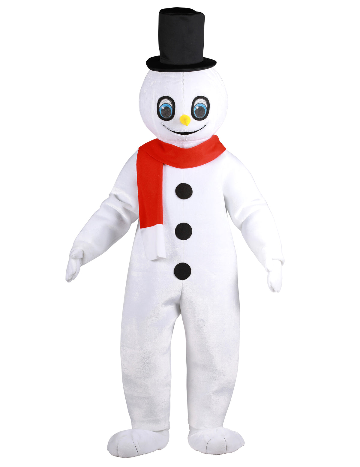 Disfraz de mascota muñeco de nieve de lujo para adulto